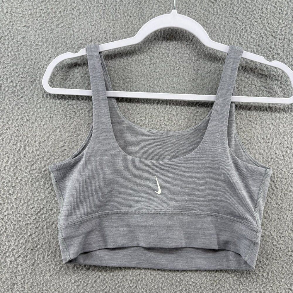 Nike Yoga Dri-Fit Sports Bra Tank Top Gray Medium DR7795-073